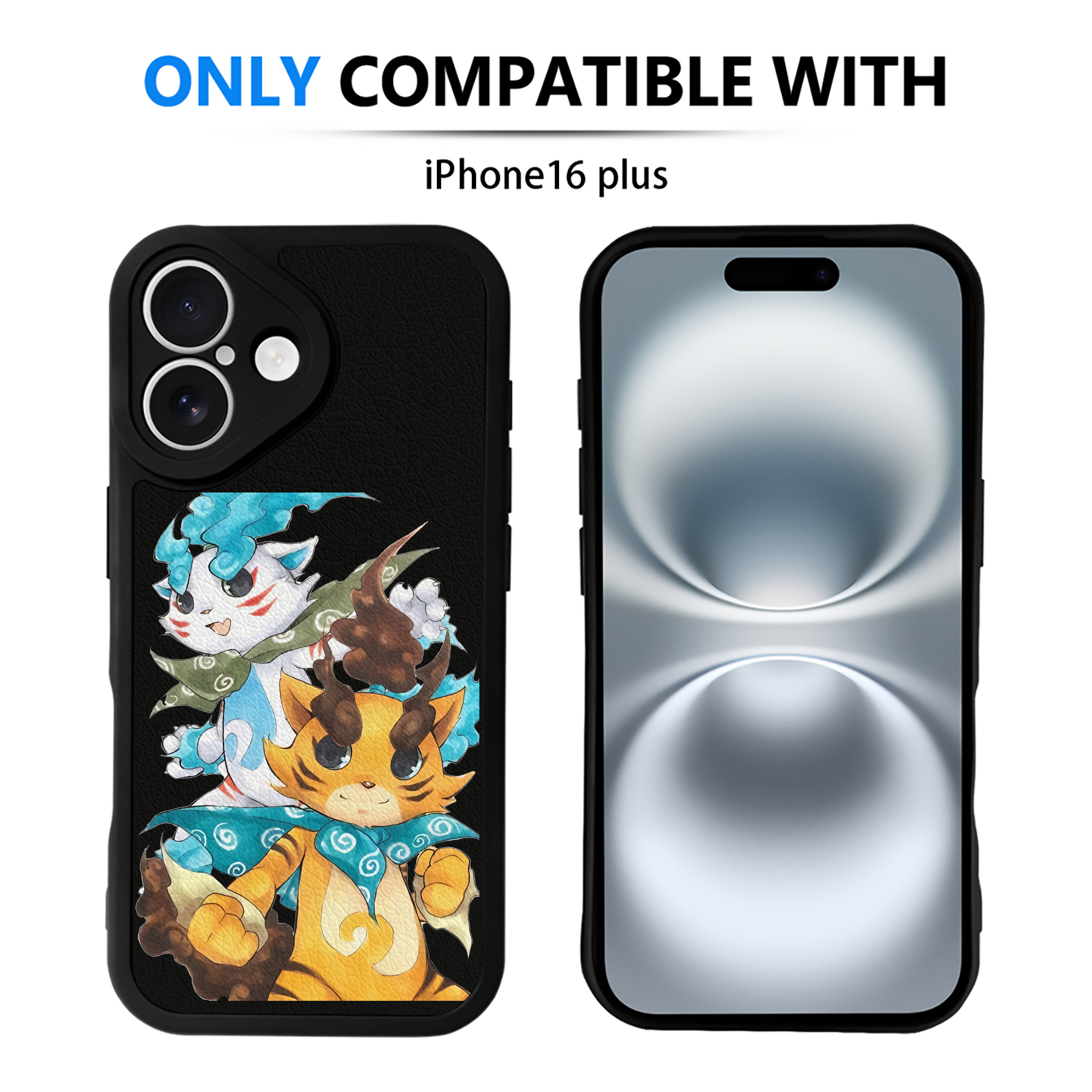 （画像用） 妖怪ウォッチ Yo-kai Watch 【iPhone 16シリーズ対応】シリコンスマホケース（レザー調） 材質：シリコン